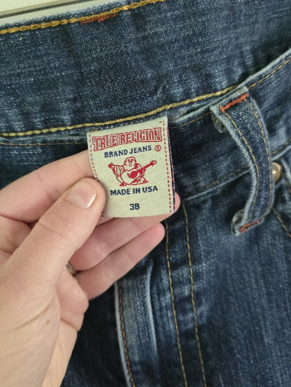 True Religion Ricky Straight Leg Vintage Jeans Men’s Size 38x31 Y2K